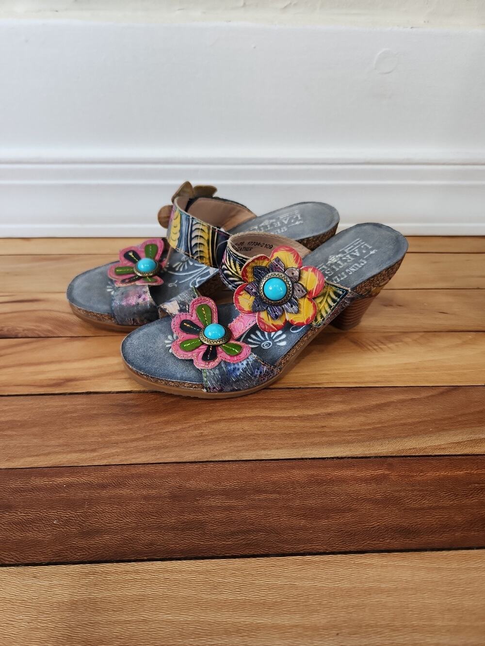 L'Artiste By Spring Step Boho Chunky Festival Sandals Shoes Womens 36/ 6